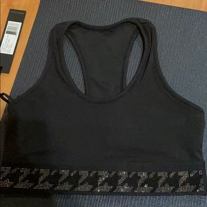 Noli black line crystal houndstooth bra